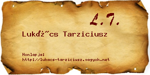 Lukács Tarziciusz névjegykártya