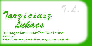 tarziciusz lukacs business card